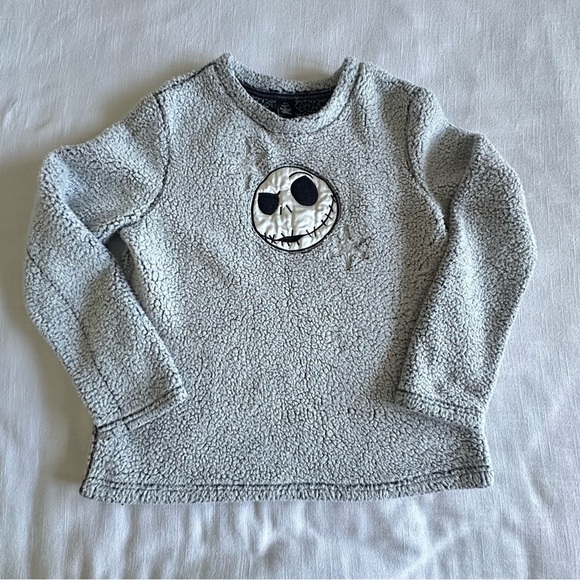 Nightmare Before Christmas Sweater Womens M 8-10 Jack Skellington Fleece Top - Picture 1 of 8